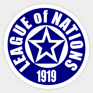 World History League of Nations Logo First World War World Peace Organization Woodrow Wilson Fourteen Points United Nations Sticker